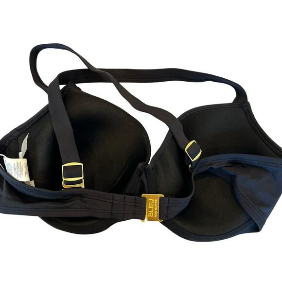 Bleu Rod Beattie Kore Underwire Cross Back Bikini Top Black Size 36D NWT - Picture 3 of 9